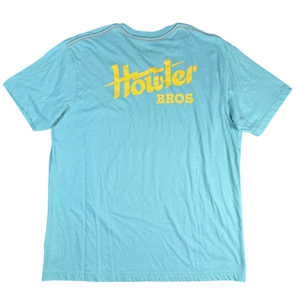 Howler Bros Graphic T-Shirt Mens L Blue Logo Short Sleeve Tee Western Americana